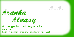 aranka almasy business card