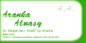 aranka almasy business card